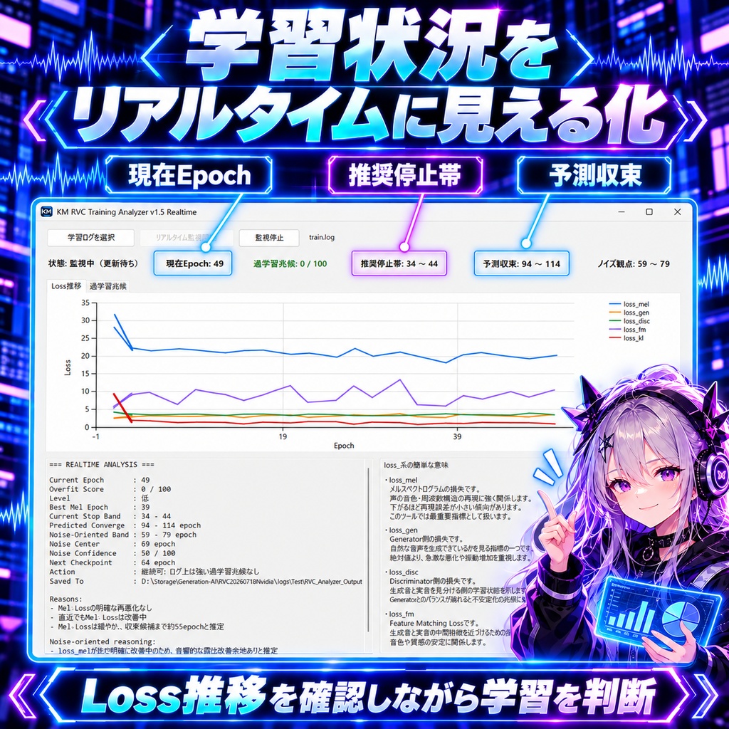【RVC・AI音声モデル作成向け】KM RVC Training Studio|音声データセットから高品質AI音声モデルをかんたん学習【初心者対応】
