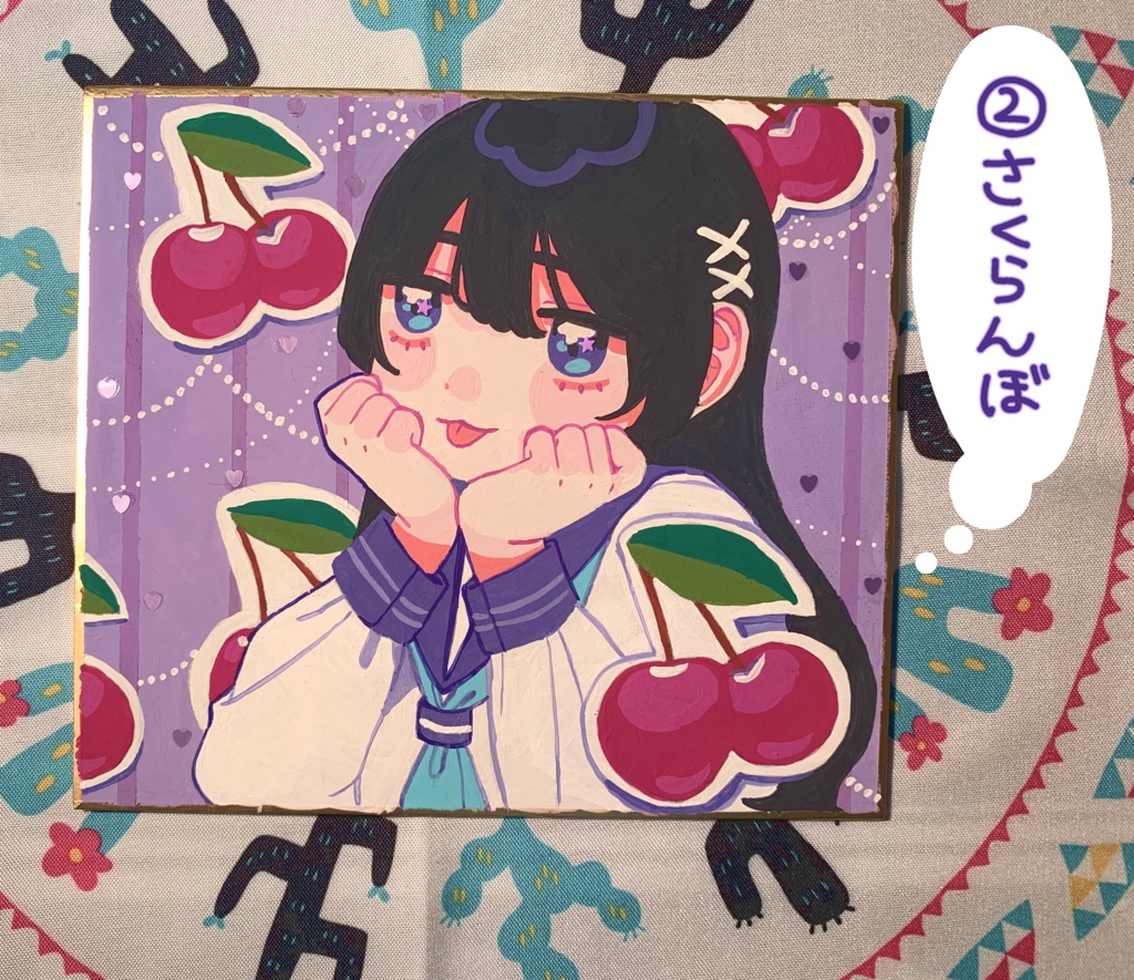 【原画】絵文字ガールズ【色紙】