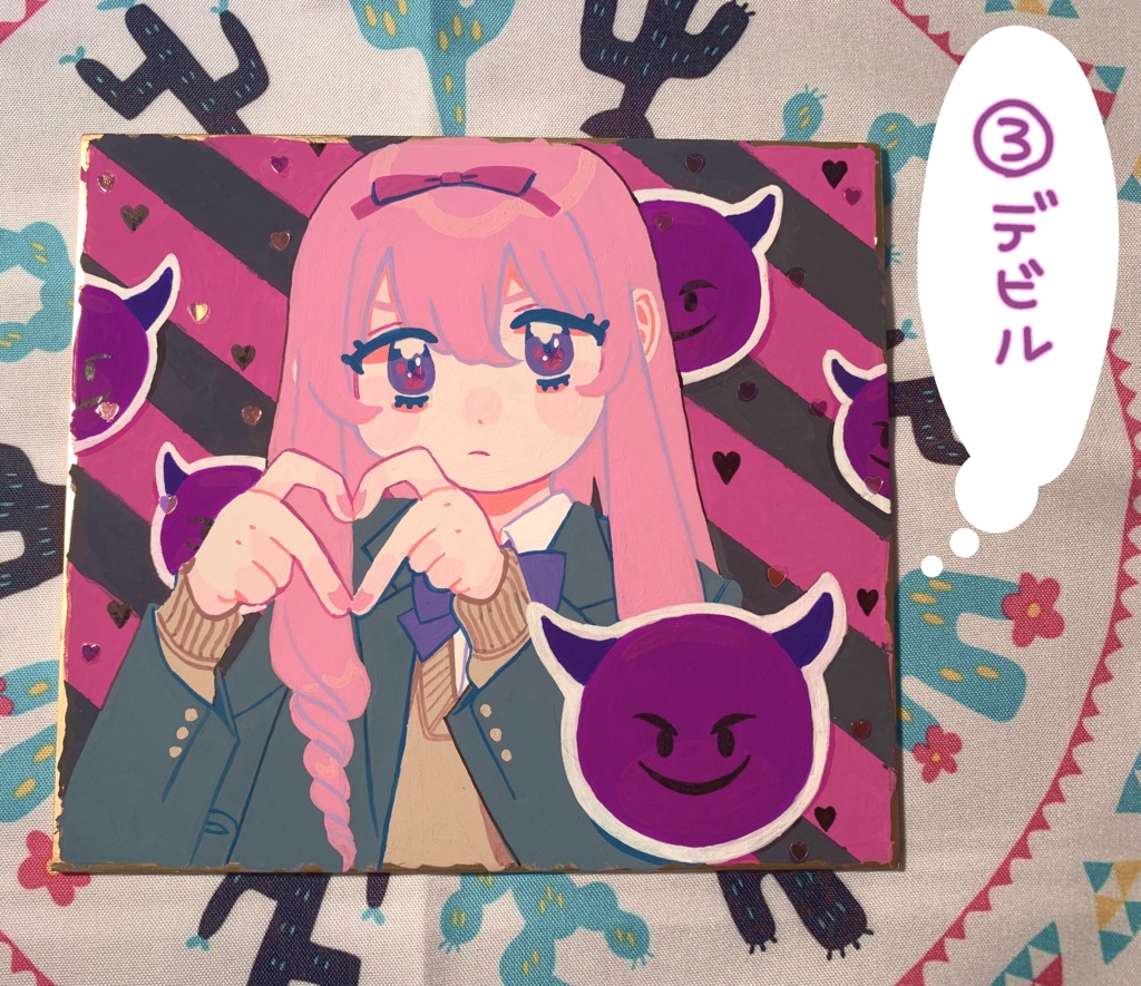 【原画】絵文字ガールズ【色紙】