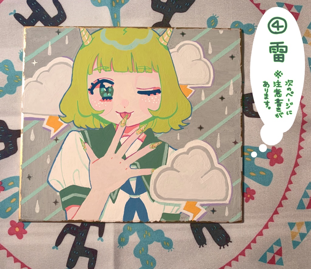 【原画】絵文字ガールズ【色紙】