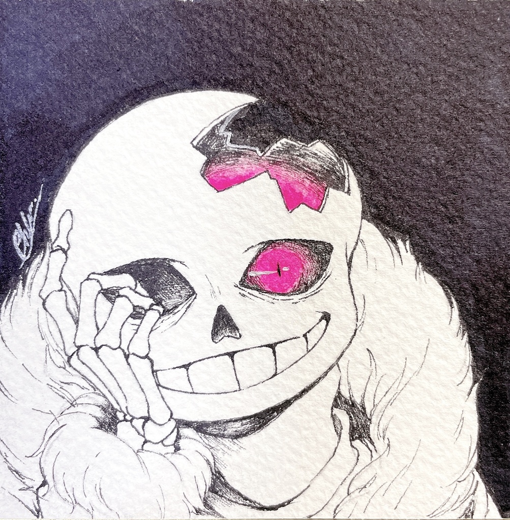 ホラー　ミニ色紙