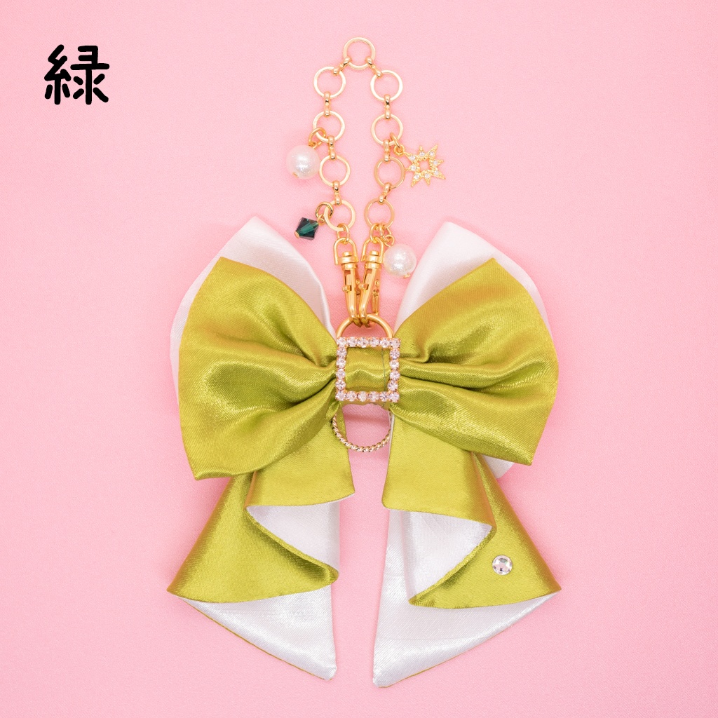 緑 ひらひらリボンバッグチャーム ぬこ部 Booth
