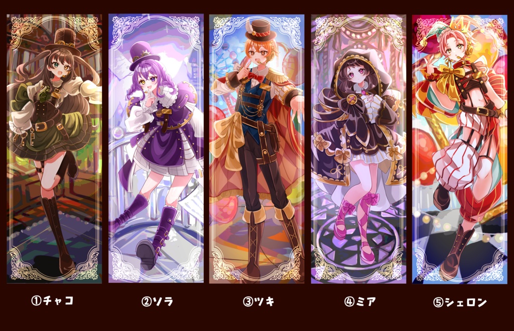 背景付きアクリルスタンド