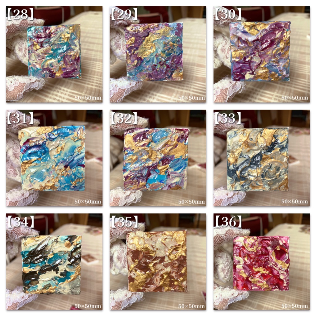 ミニ絵画(側面サイン入り)