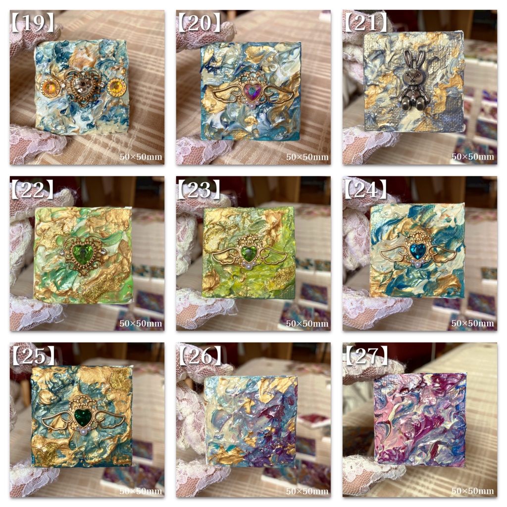 ミニ絵画(側面サイン入り)