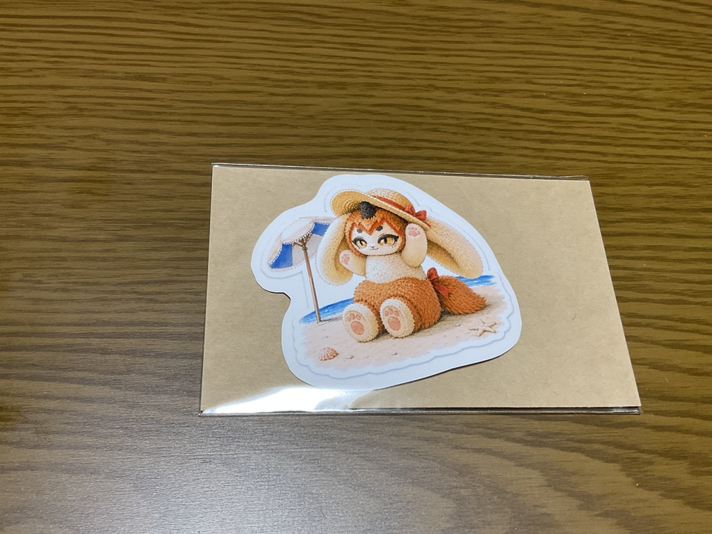 季節展示ステッカー【夏季限定・海辺ラパン】