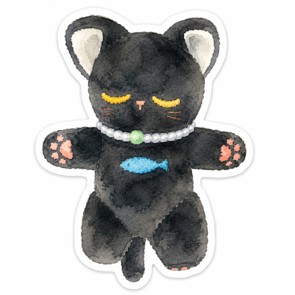 展示個体ステッカー【くろねこ】