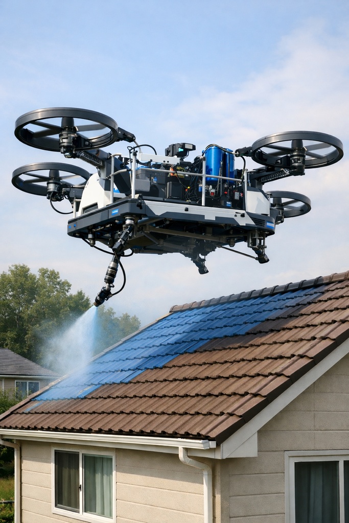 未来の屋根塗装機