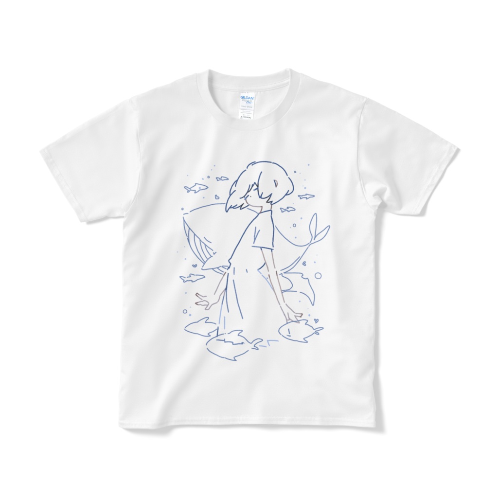 Tシャツ〈海-ホワイト〉