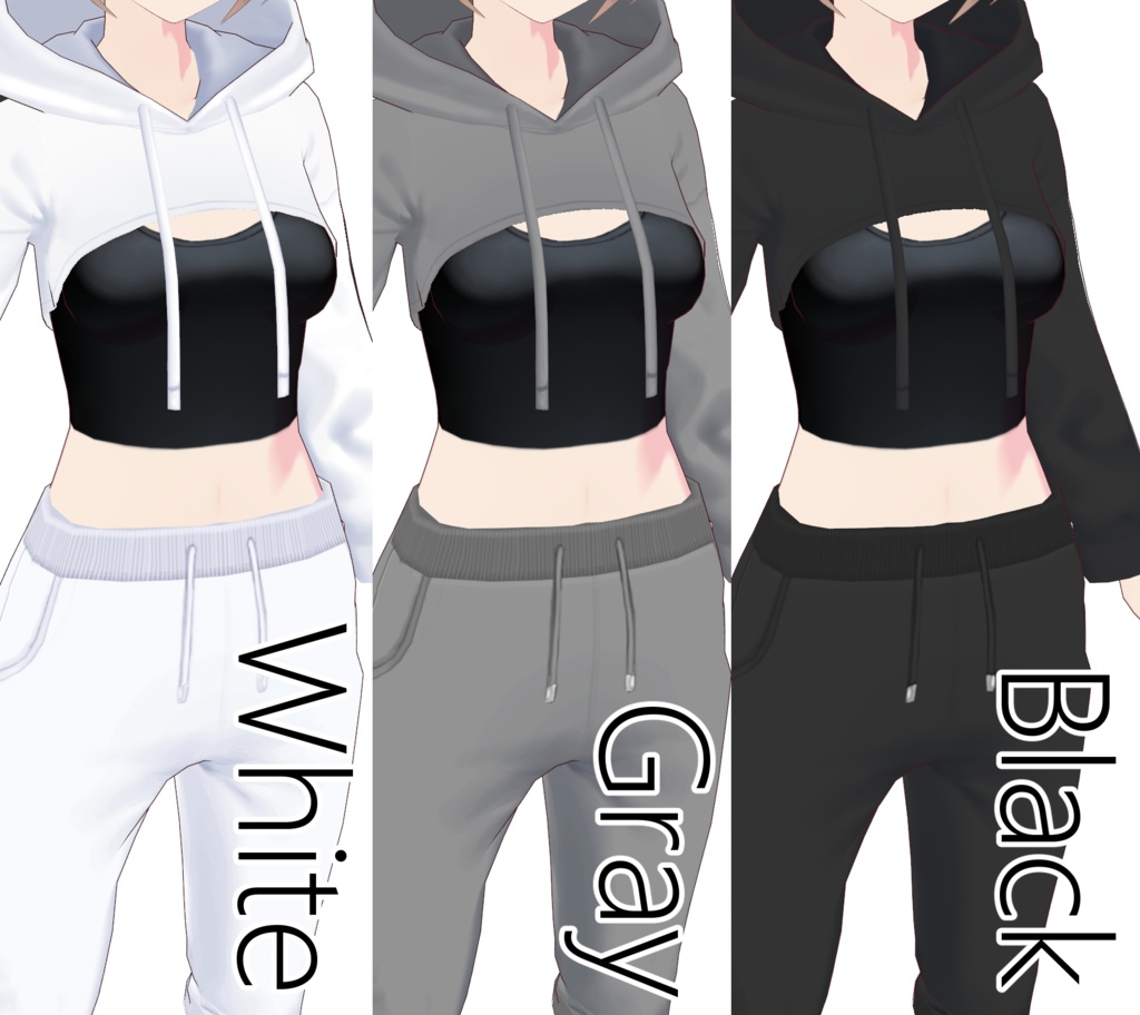 【正式版対応】スポーティスウェットセット【Vroid用テクスチャ】