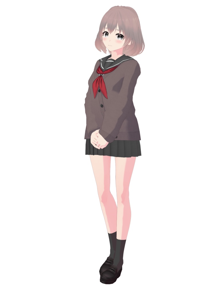 【正式版対応】黒襟セーラーカーディガン6色セット【Vroid用テクスチャ】