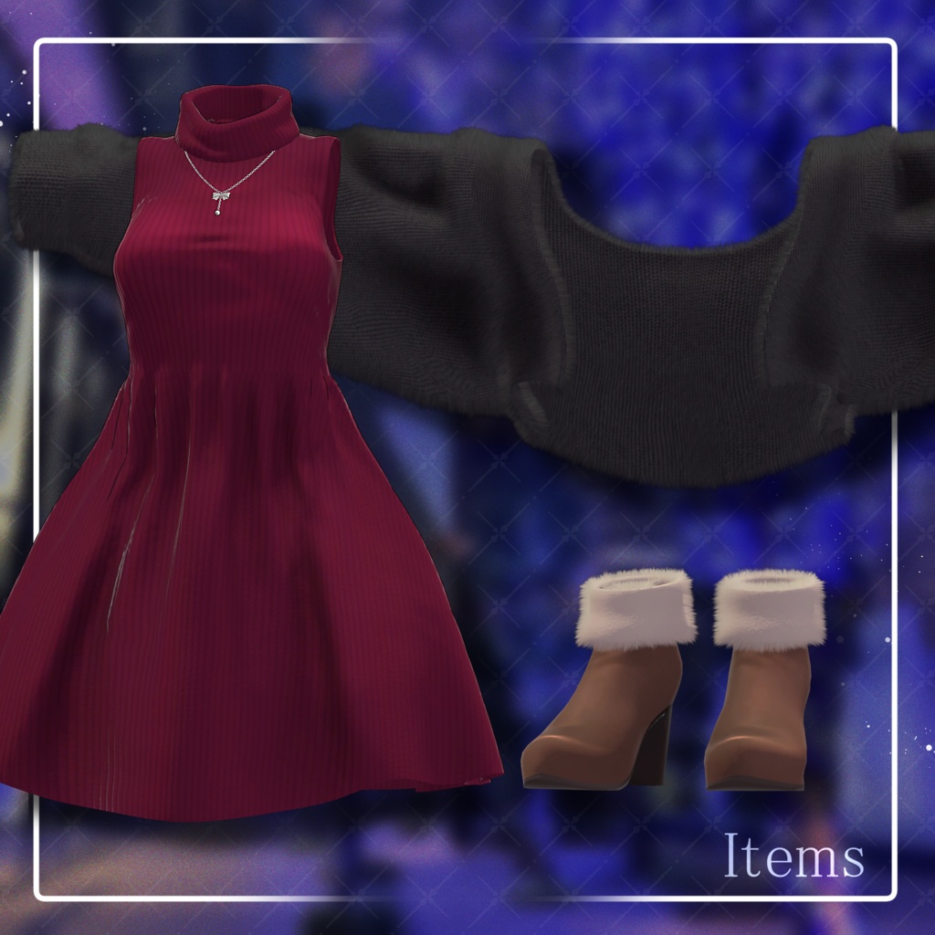 【しなの専用】冬霜の散歩道【3D衣装】