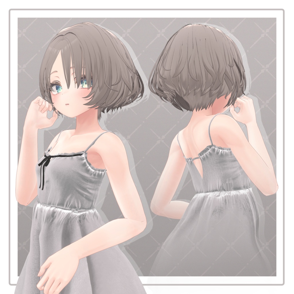 【VRChat Hair】ふわふわショートボブ【8アバター対応】