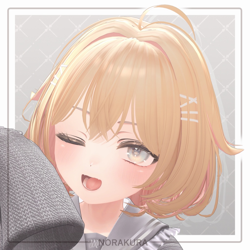 【VRChat Hair】ぴょこぴょこミディボブ【12アバター対応】