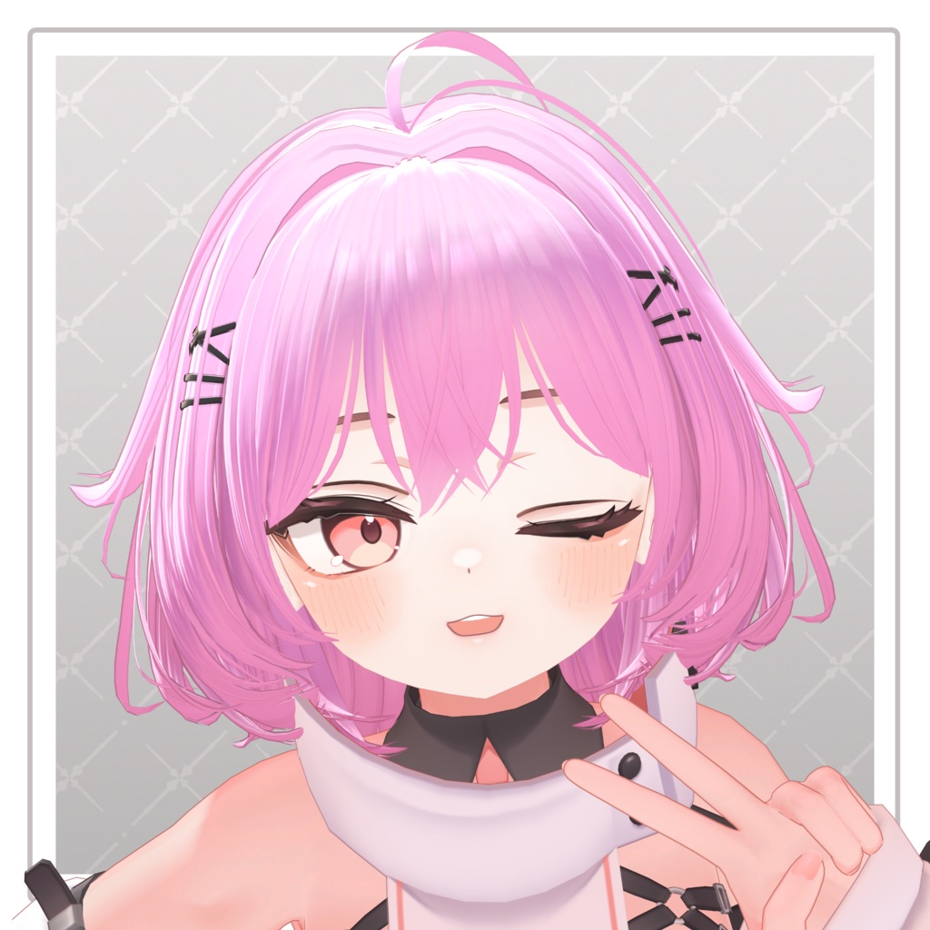 【VRChat Hair】ぴょこぴょこミディボブ【12アバター対応】