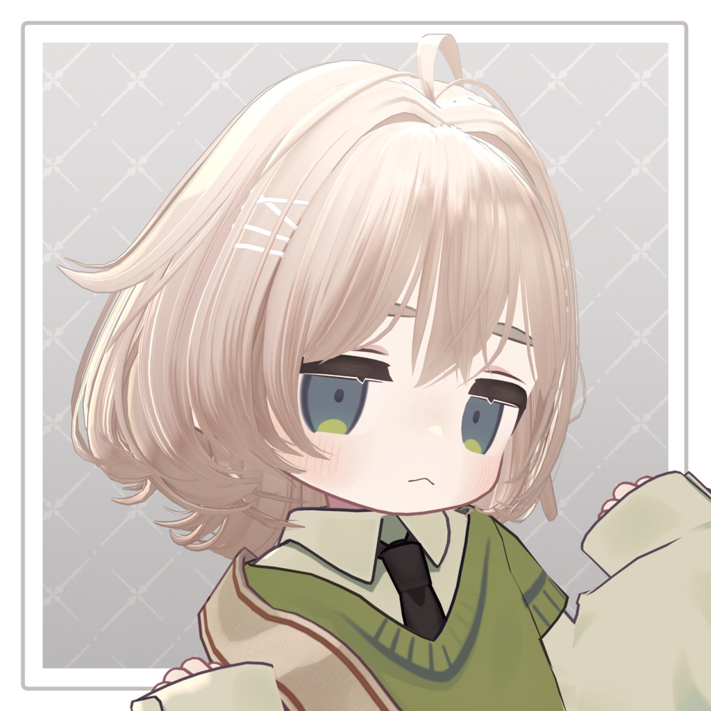 【VRChat Hair】ぴょこぴょこミディボブ【12アバター対応】