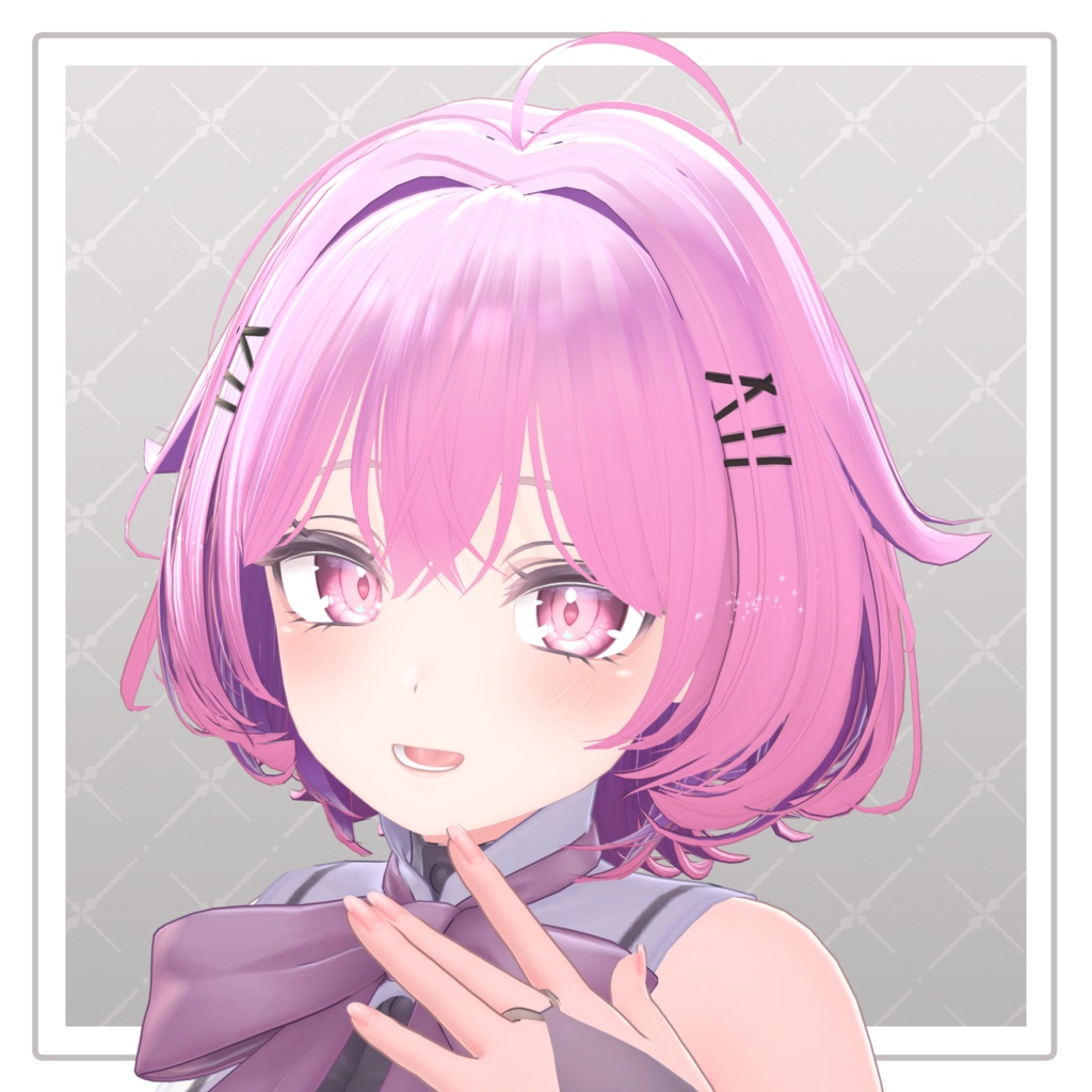 【VRChat Hair】ぴょこぴょこミディボブ【12アバター対応】