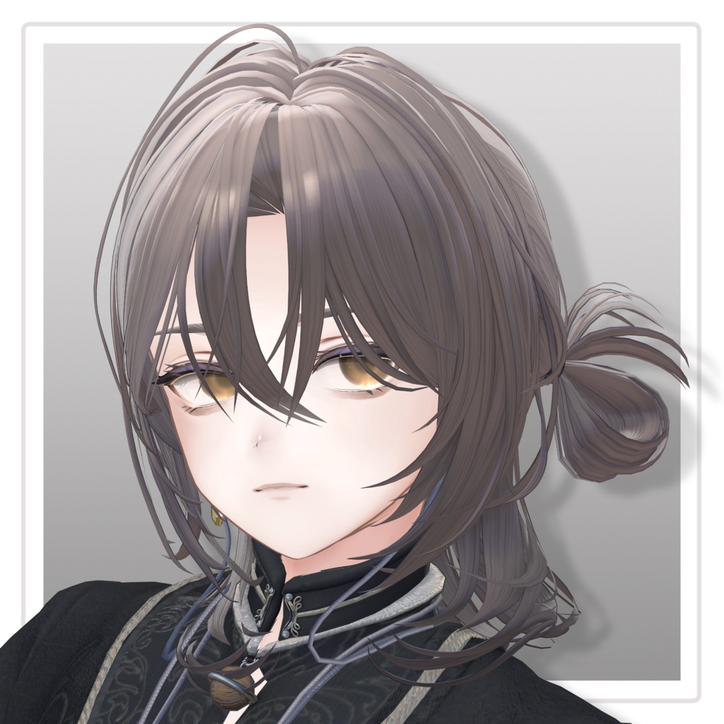 【VRChat Hair】アンニュイハーフアップ【5アバター対応】