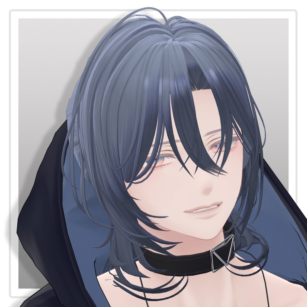 【VRChat Hair】アンニュイハーフアップ【5アバター対応】