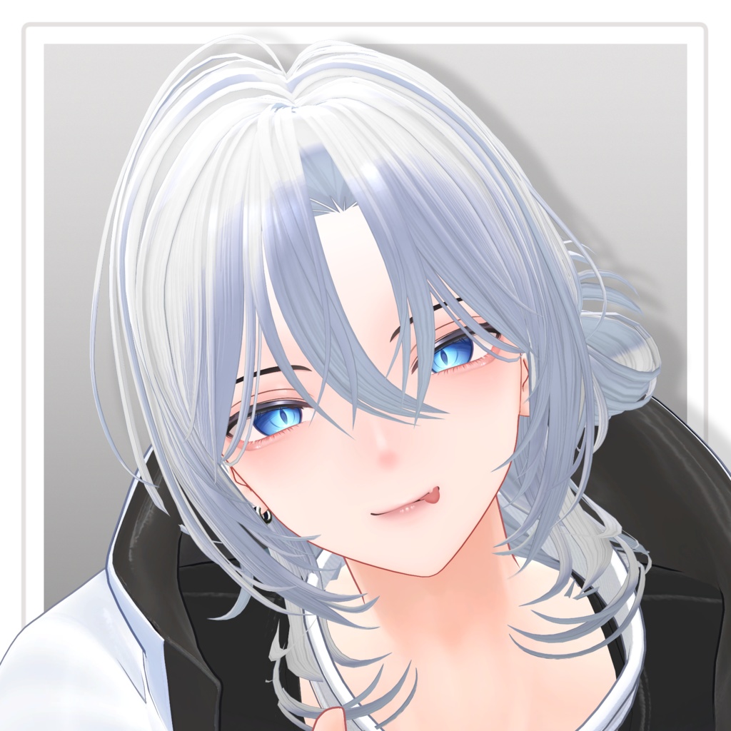 【VRChat Hair】アンニュイハーフアップ【5アバター対応】