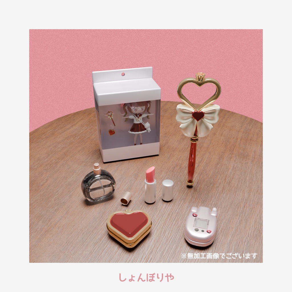 【 3Dモデル 】女の子の部屋 - 3D小道具6点セット -