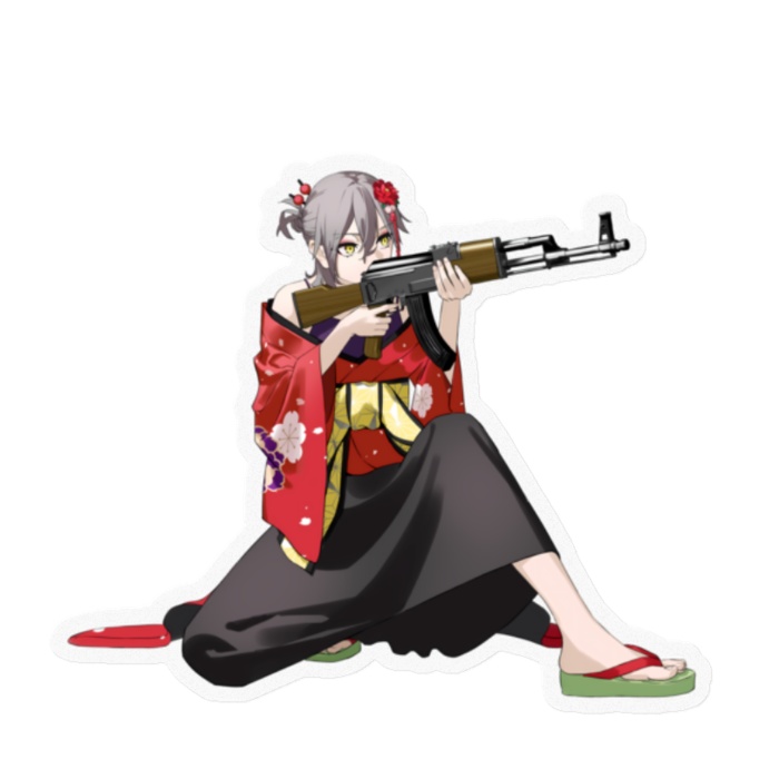 てなまるAK47ステッカー