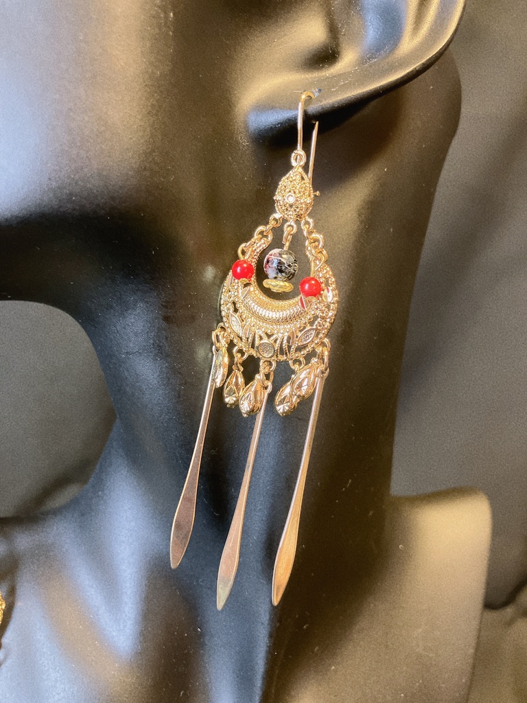 妖古耳飾り【アジアンゴシックゴールド】