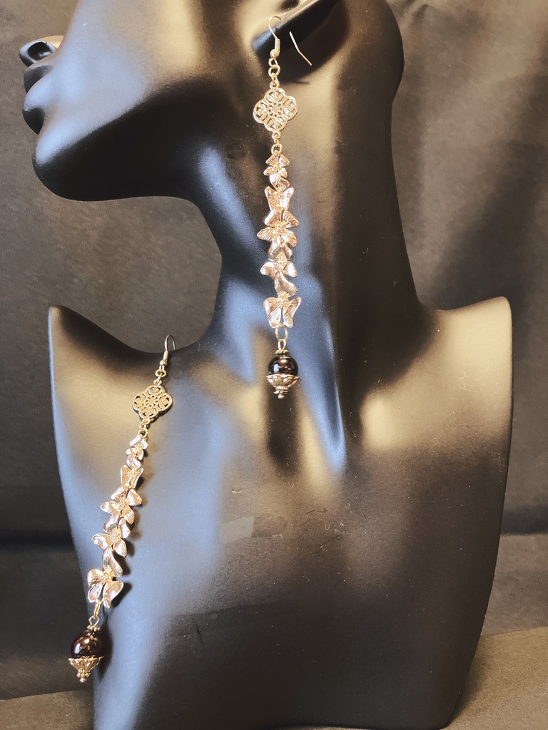 妖古耳飾り【妖フラワーチェーン】