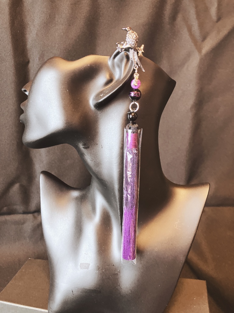 妖古耳飾り【妖鴉のイヤーカフ】