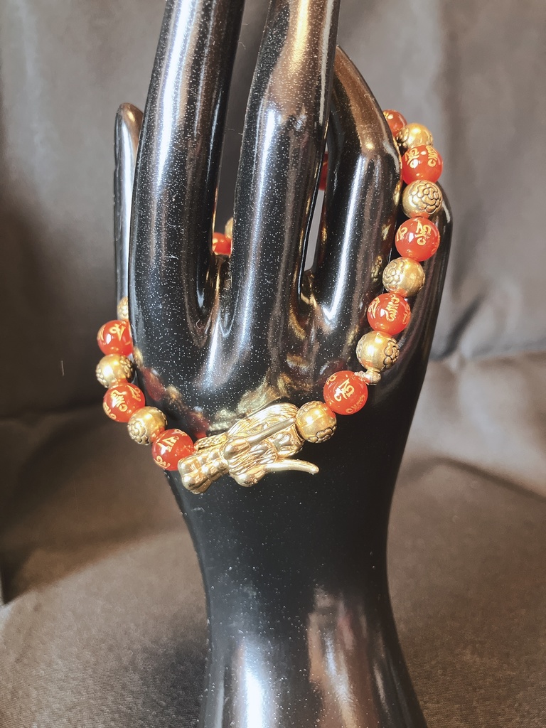 妖龍呪符玉ブレスレット