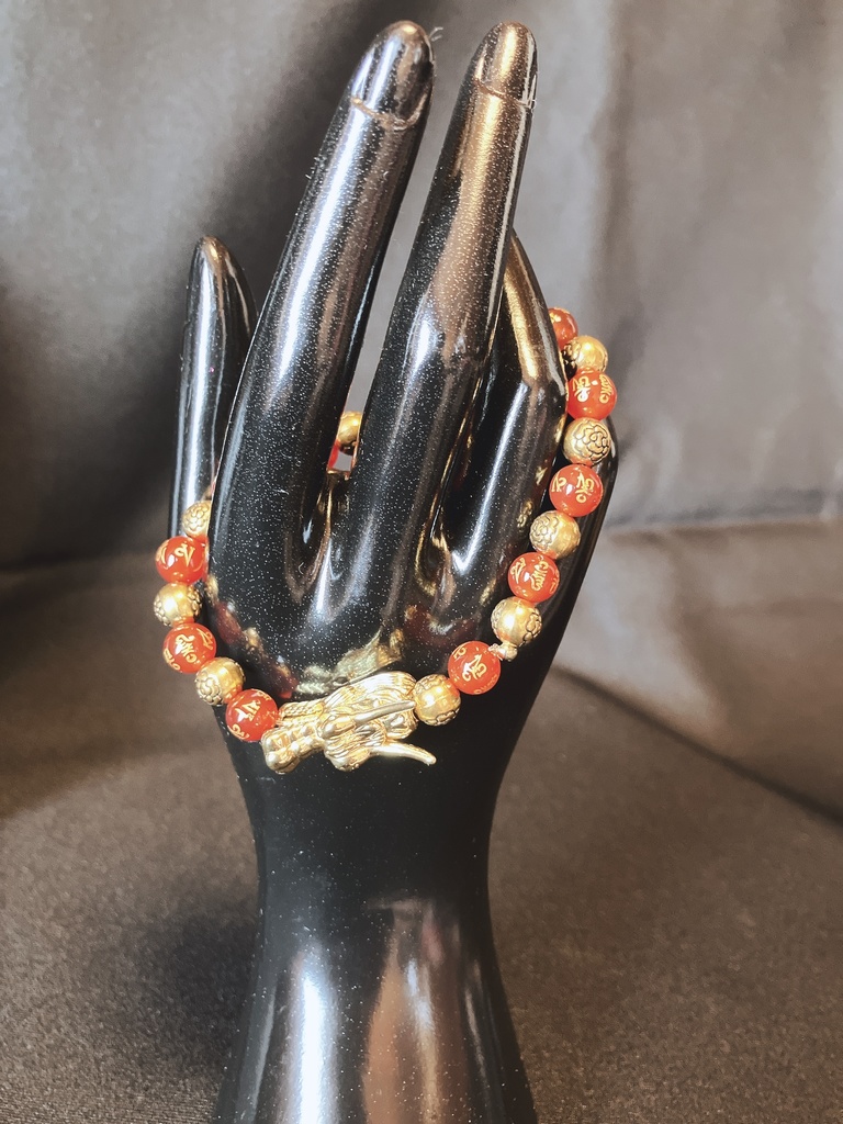 妖龍呪符玉ブレスレット