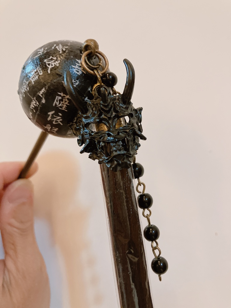 妖鬼面呪符玉簪