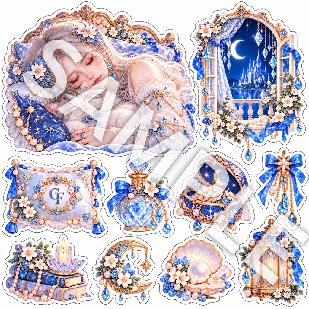 Comeflying Sapphire Dream Ⅰ 幻想コラージュステッカー 20枚セット