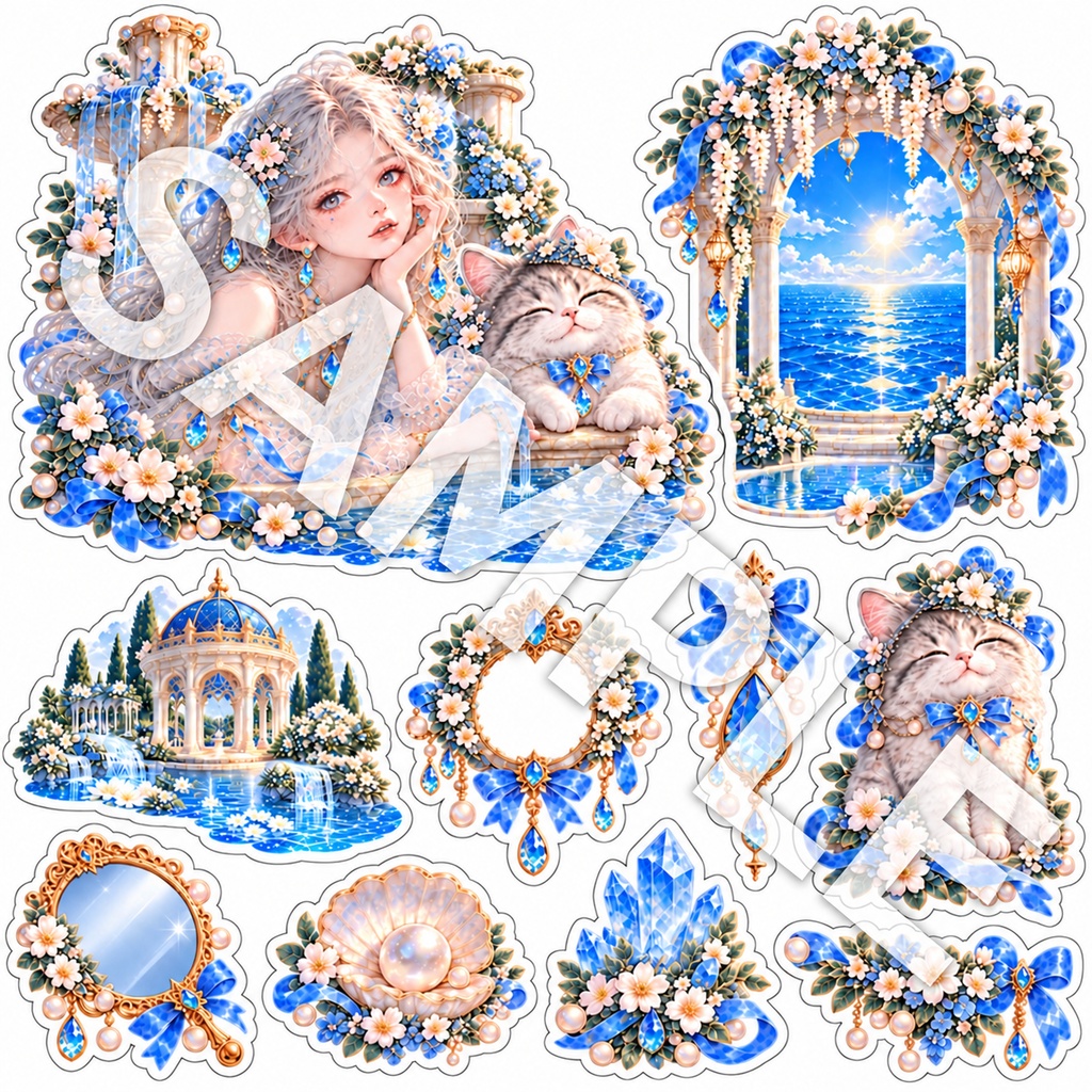 Comeflying Sapphire Dream Ⅰ 幻想コラージュステッカー 20枚セット