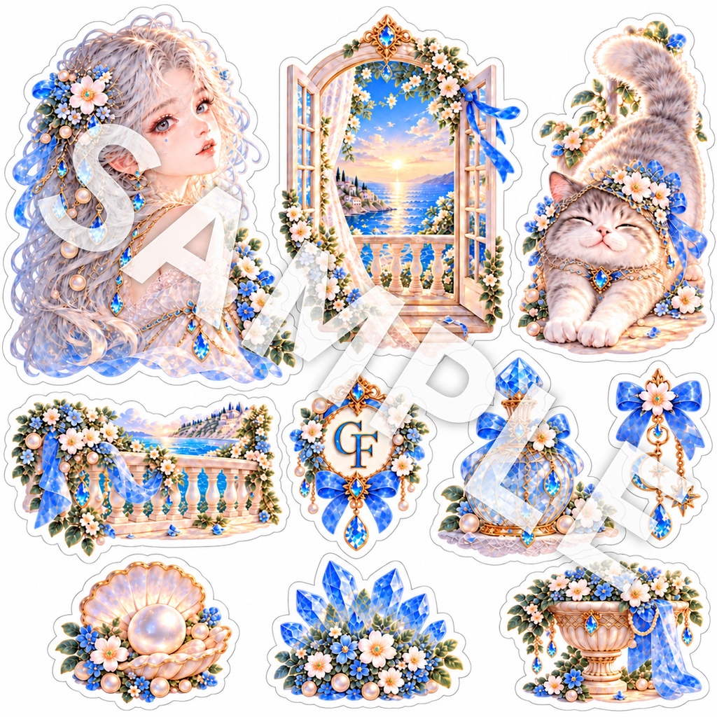 Comeflying Sapphire Dream Ⅱ 幻想コラージュステッカー 20枚セット