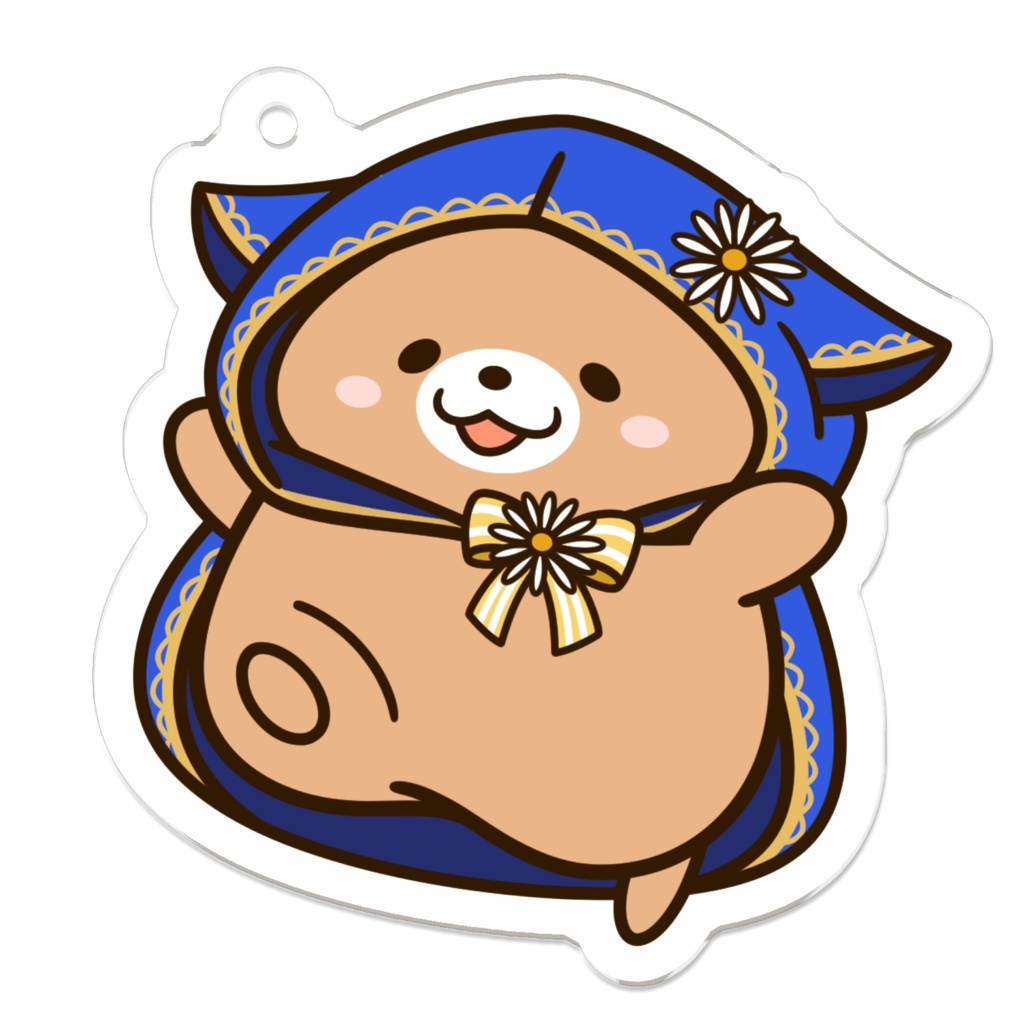 🍯熊野ふぁい🍯 アクリルキーホルダー(くまのコ)50 x 50 (mm)【祝】チャンネル登録5000人記念!