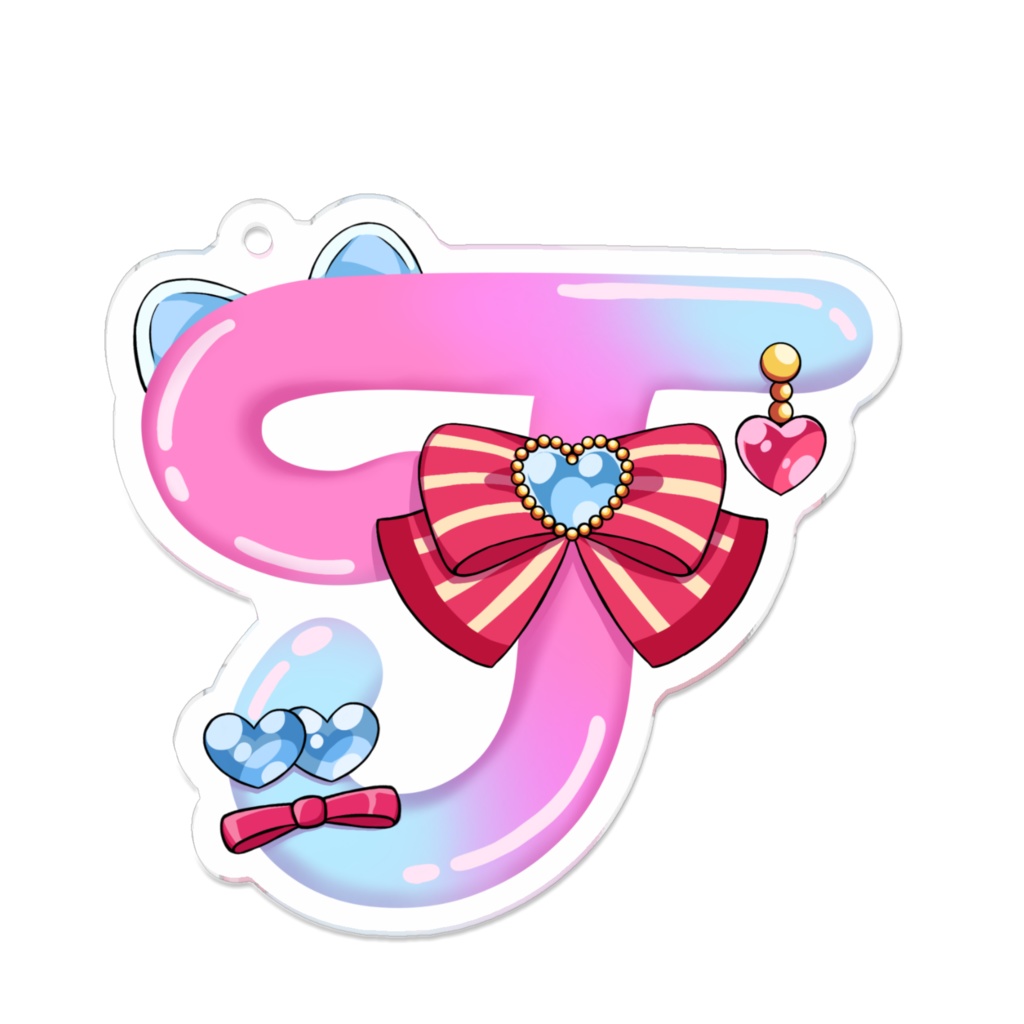 【赤羽叶彩】イメージロゴ【アクリルキーホルダー】