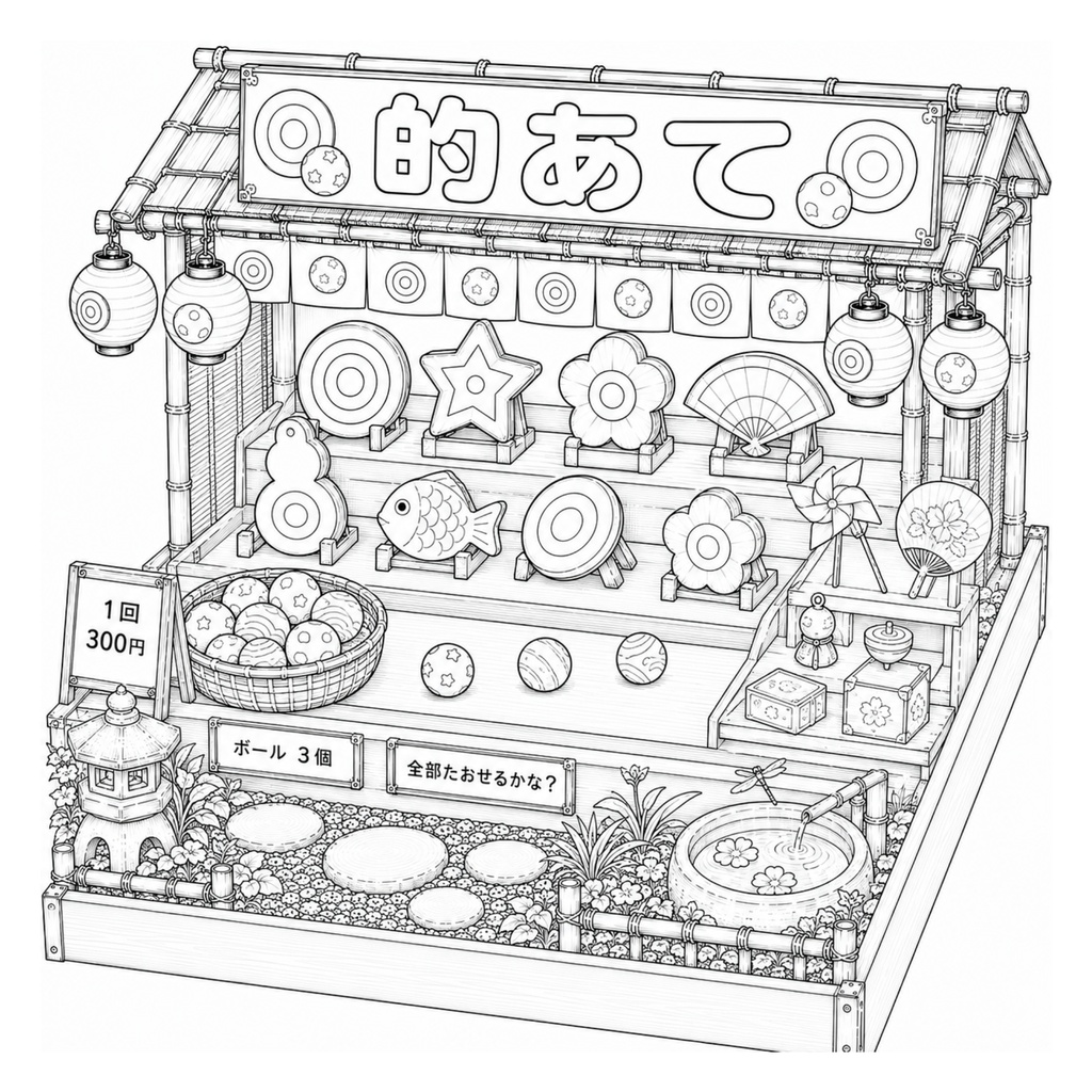 箱庭シリーズ2 日本の屋台(Miniature Japanese Festival Stalls)