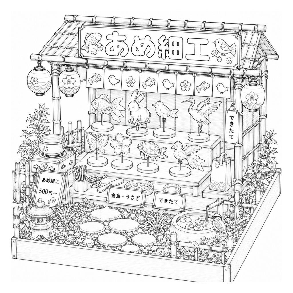 箱庭シリーズ2 日本の屋台(Miniature Japanese Festival Stalls)