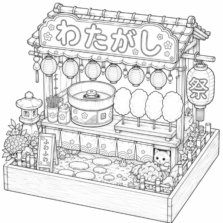 箱庭シリーズ2 日本の屋台(Miniature Japanese Festival Stalls)