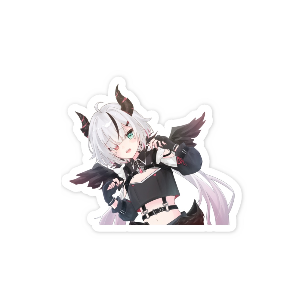 叶方よみ 誕生日ステッカー 羽あり