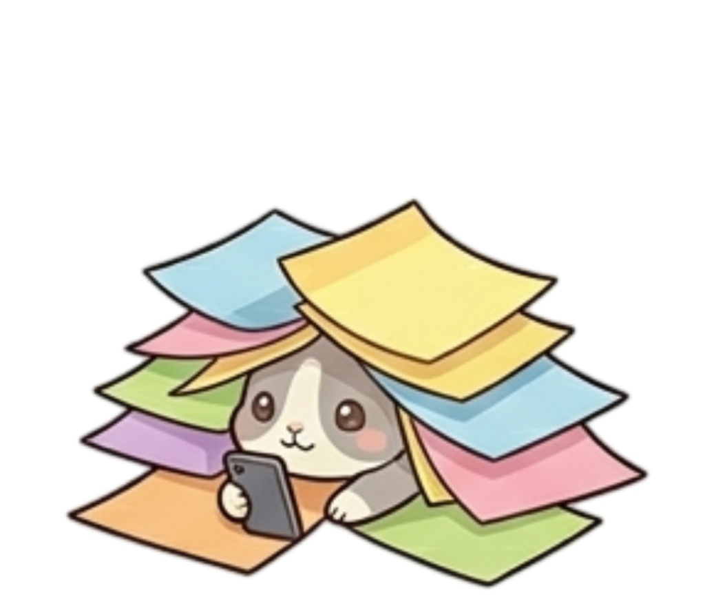 うさぎの文房具じかん|ハチワレうさぎのデジタルアイコンセット