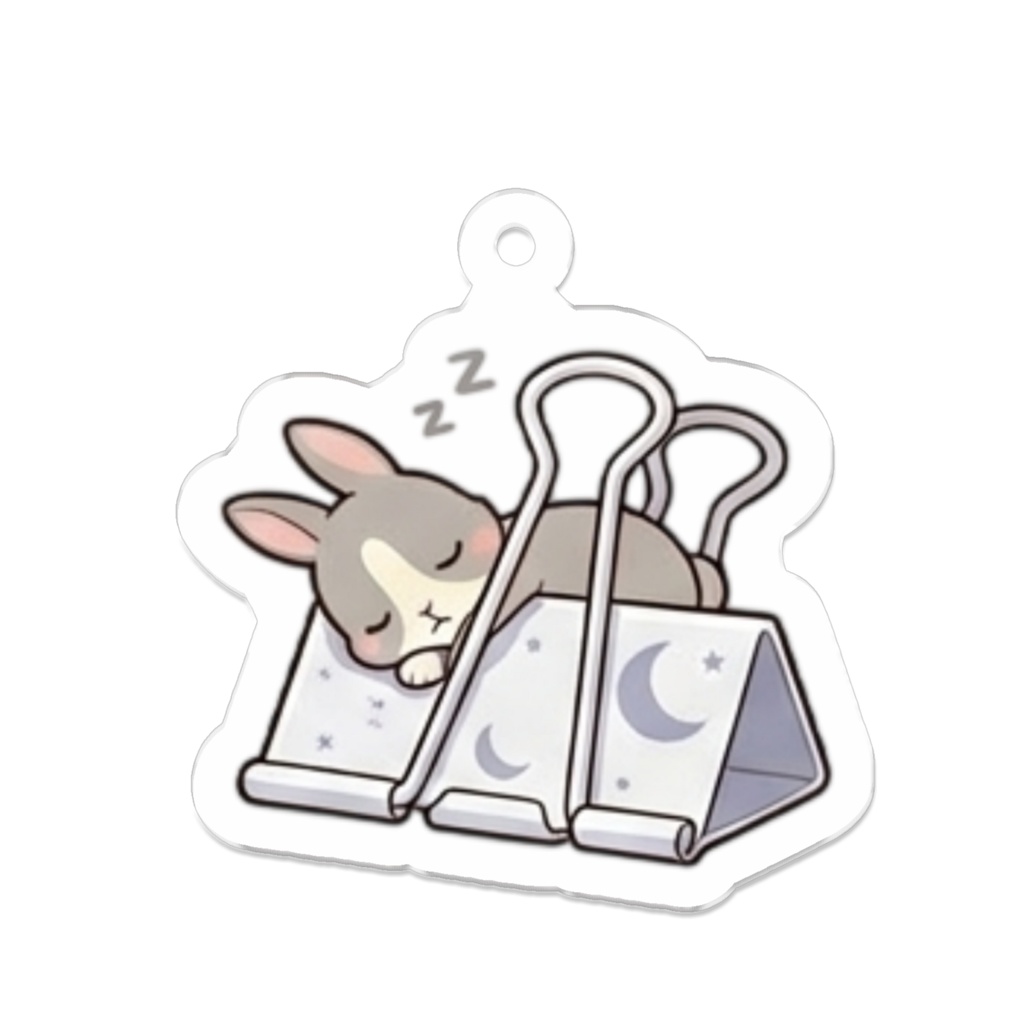 うさぎの文房具じかん｜文房具だいすき！ハチワレうさぎのキーホルダー