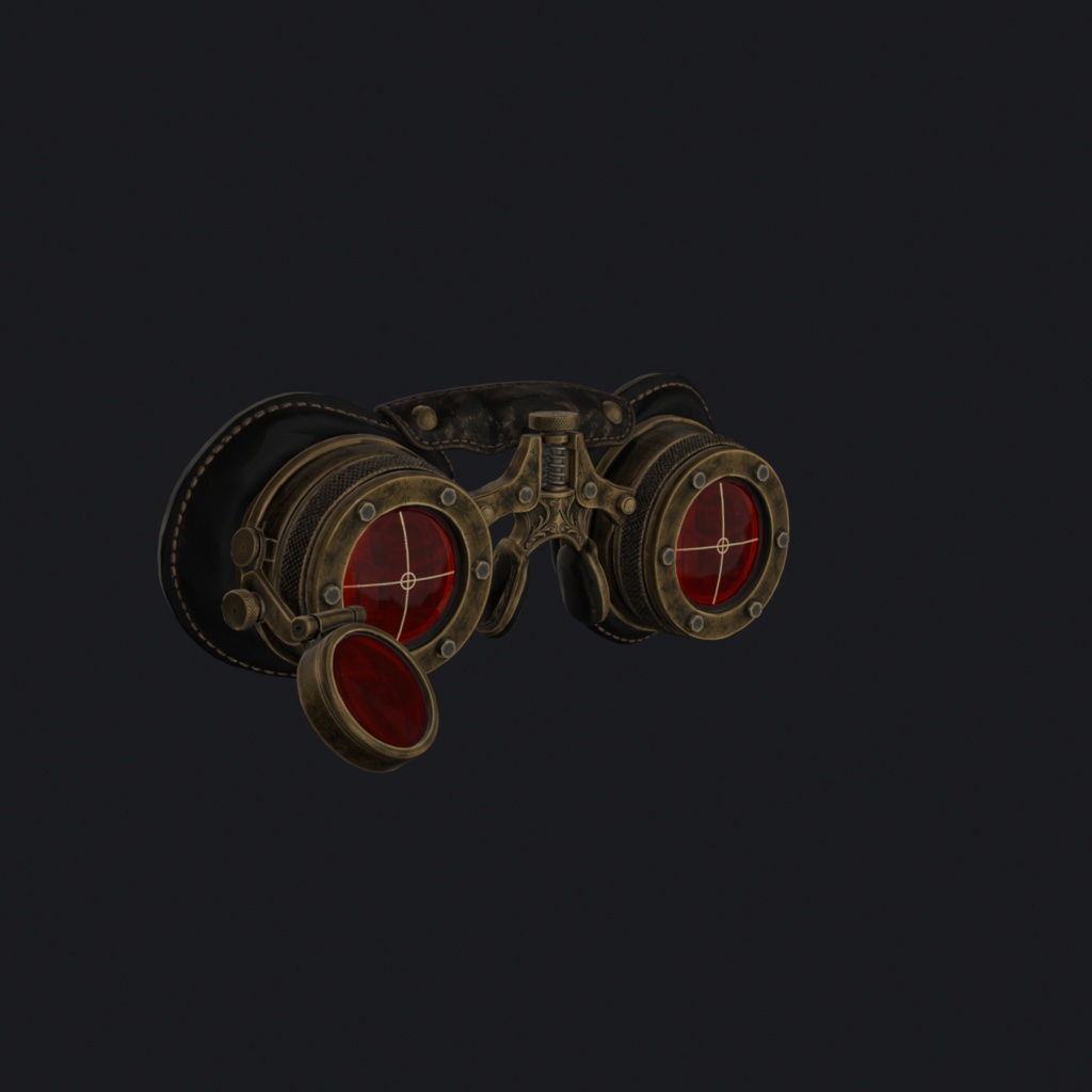 【MA対応】錬金術師の挟み眼鏡ゴーグル / Steampunk Pince-Nez