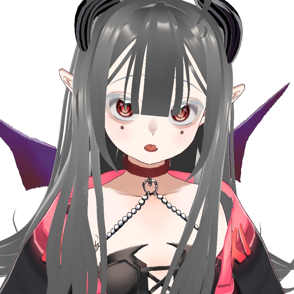 【VRoid・VRM】サキュバス少女「サキュちゃん001」オリジナル3Dモデル