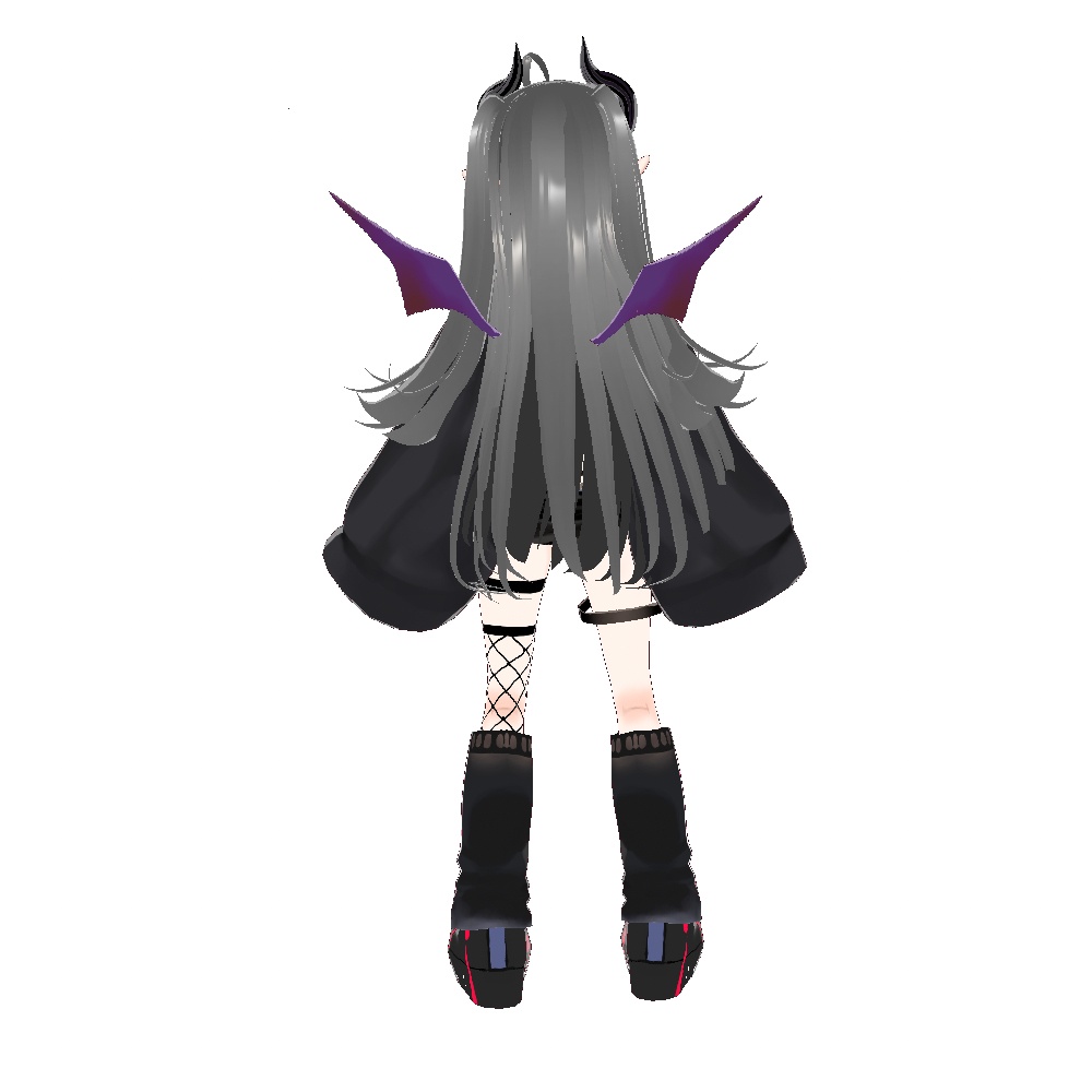 【VRoid・VRM】サキュバス少女「サキュちゃん001」オリジナル3Dモデル