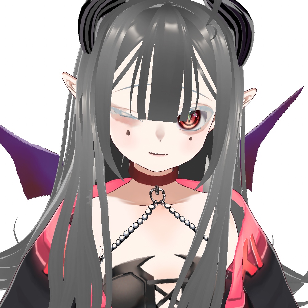 【VRoid・VRM】サキュバス少女「サキュちゃん001」オリジナル3Dモデル