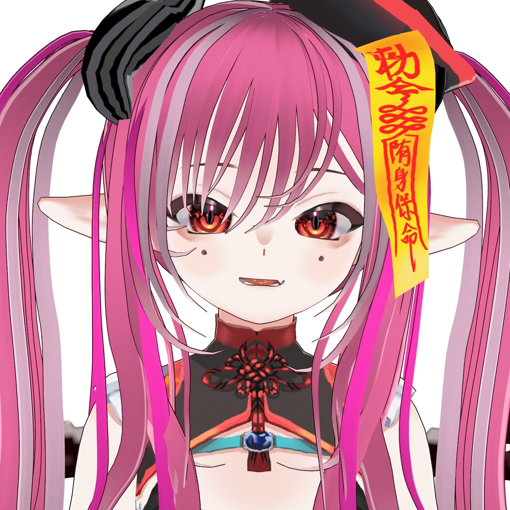 【VRoid・VRM】キョンシー×サキュバス「サキュちゃん003」オリジナル3Dモデル
