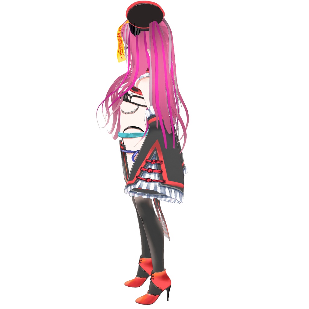 【VRoid・VRM】キョンシー×サキュバス「サキュちゃん003」オリジナル3Dモデル