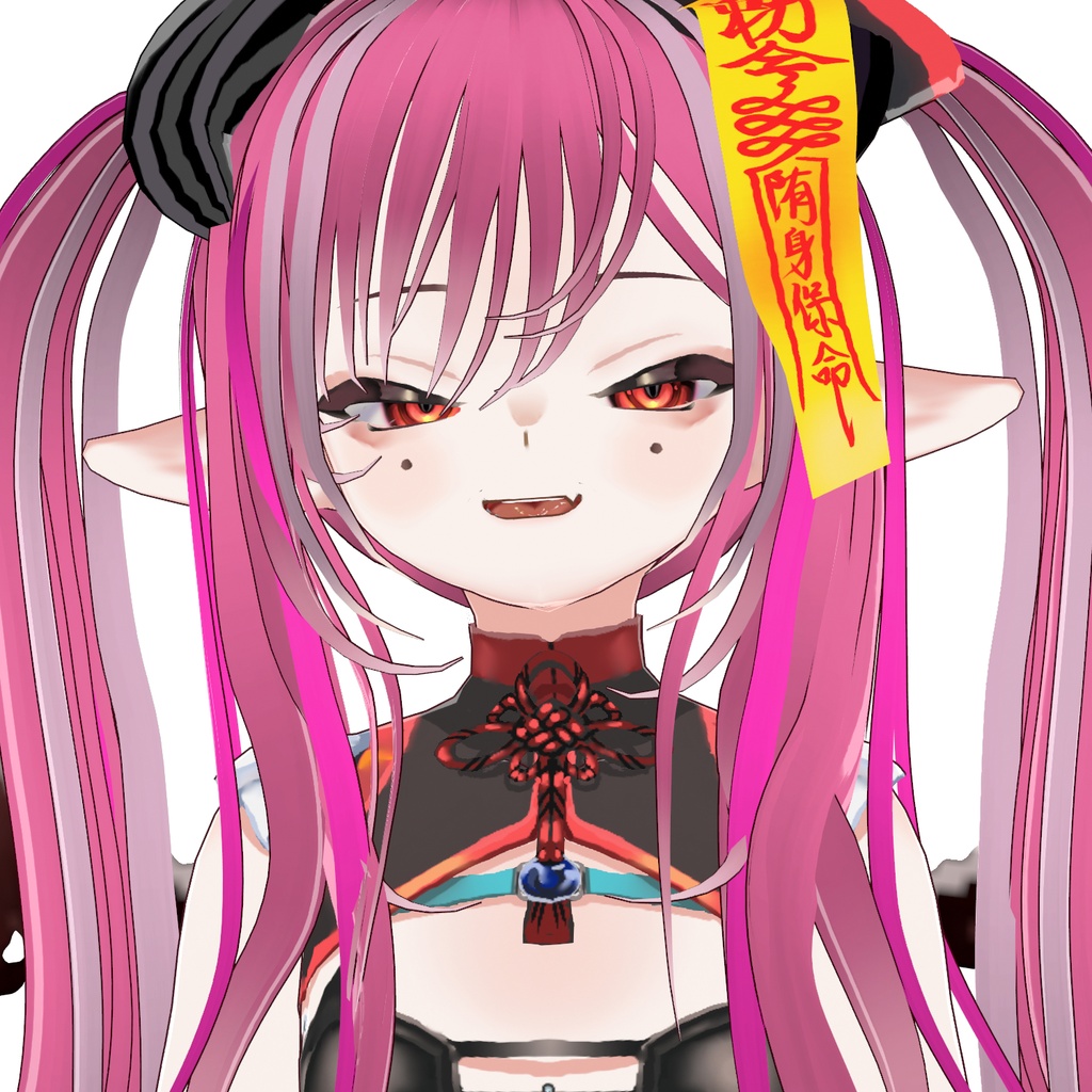 【VRoid・VRM】キョンシー×サキュバス「サキュちゃん003」オリジナル3Dモデル
